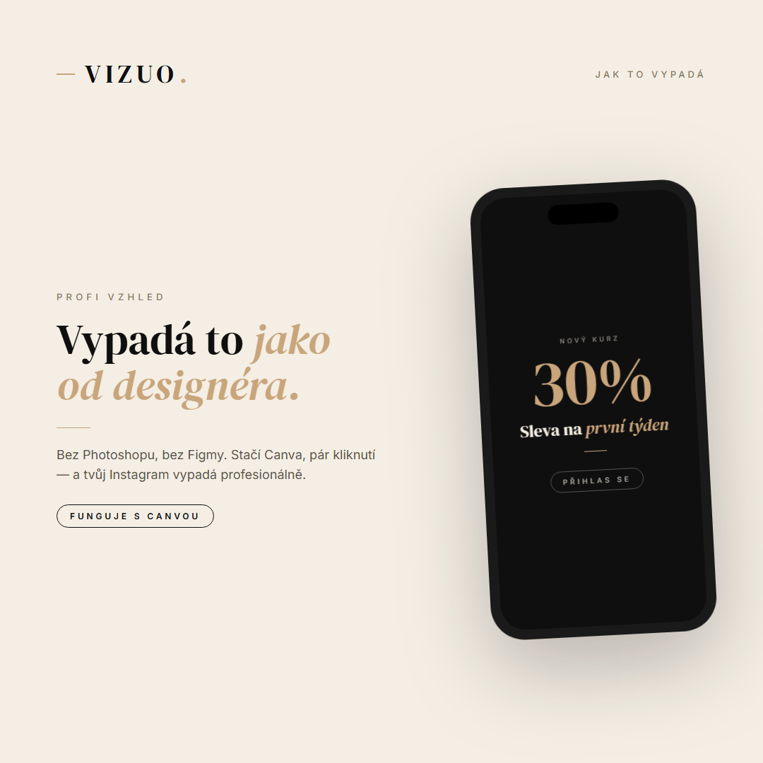 Vizuo — 200 Instagram šablon v češtině